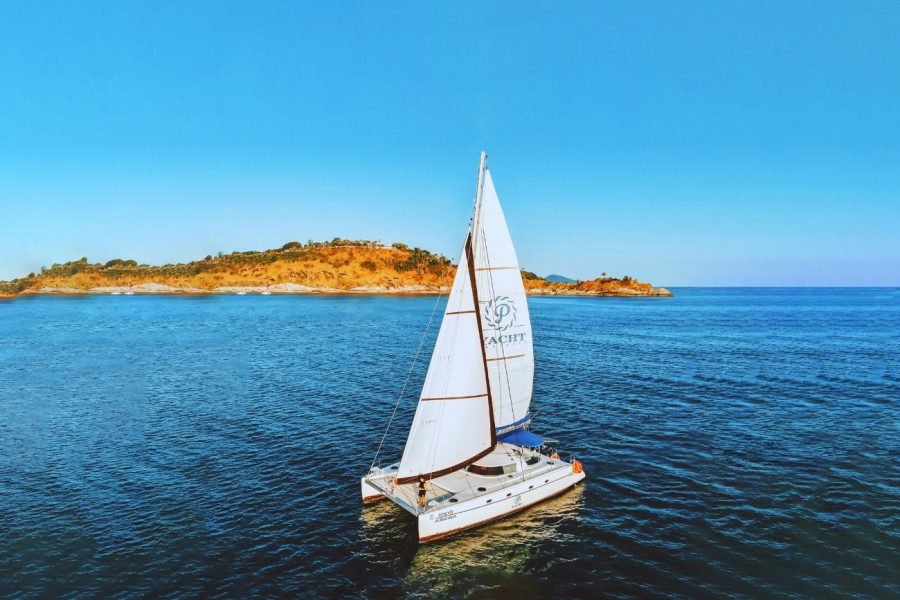 Coral Island + Sunset at Promthep Cape (by Sailing Yacht Catamaran)